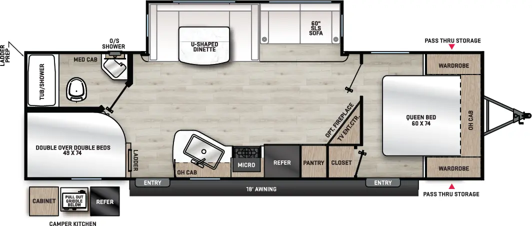 Aurora 28BHS Floorplan